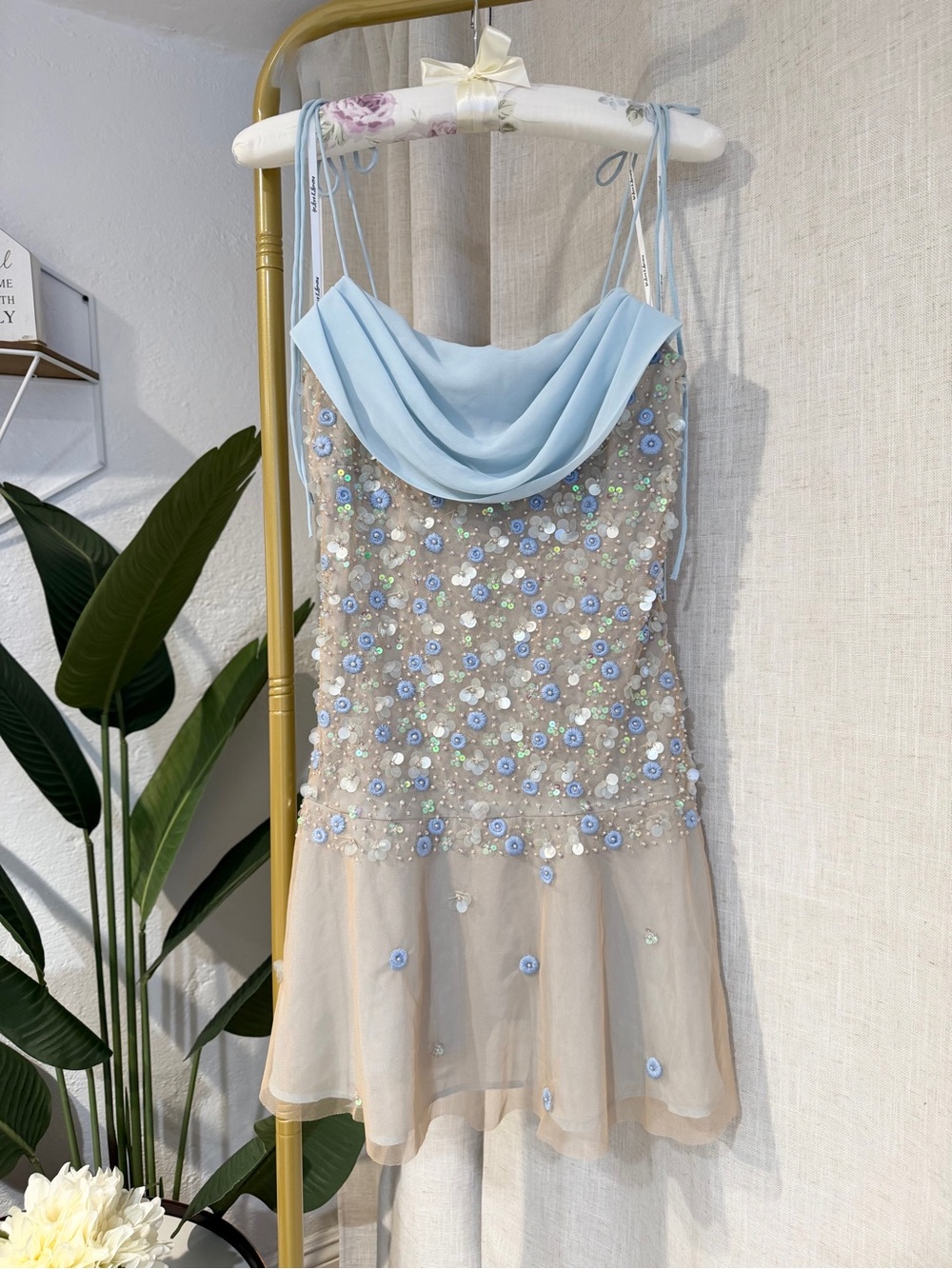 For Love and Lemons Floral Soiree Mini Dress Size Small NWT - Picture 5 of 7